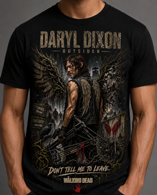 Black HorrorTees t-shirt featuring the The Outsider horror design
